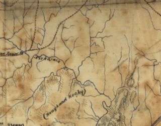 1864 Civil War Map of Cobb County, Georgia of southern portion of Cobb 
