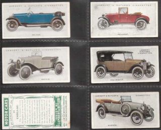 full set of 25 cigarette cards issued in 1923 by Lambert & Butler 
