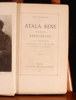 1882 CHATEAUBRIAND Atala RENE French NOVELS