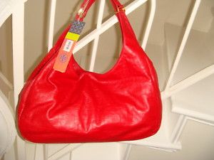 New Tory Burch Dafina Red Valentines Leather Hobo Bag