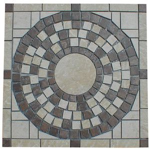 22 1 4 Ceramic Tile Medallion Daltiles Continental Slate Floor or 