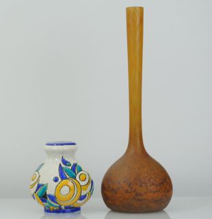 Superb Charles Catteau 1920s Art Deco Ceramic Vase D1175 Boch Freres 