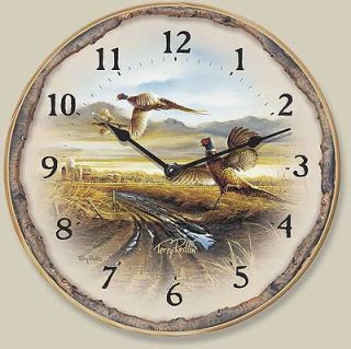 Terry Redlin Quart Clock Pheasant Clock Country Road