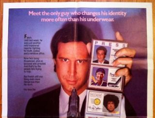   ORIG Movie Poster 1985 FOLDED One Sheet 1SH Chevy Chase news reporter
