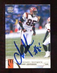 Chad Johnson Autograph Signed 2002 Pacific Bengals