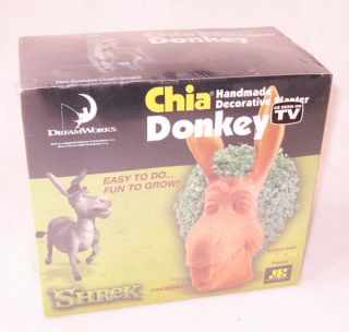 New 2008 Shrek Donkey Chia Pet Handmade Terracotta Decorative Planter 