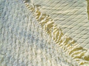 Creamy White Vintage Fringed Double Full Chenille Bedspread