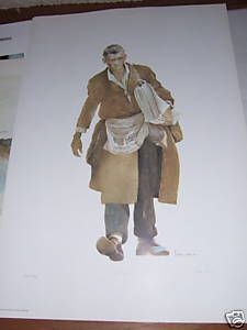 Charles Colombo The Paper Boy Signed Lower RGHT