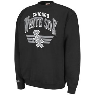 Chicago White Sox Black Mitchell Ness Stadium Crew Neck Sweatshirt 