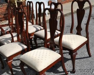 Knob Creek Queen Anne Solid Cherry Dining Chair Set of 6 to 8