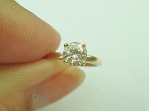   Engagement Ring14k Solid Y Gold 5 Carat Charles Colvard