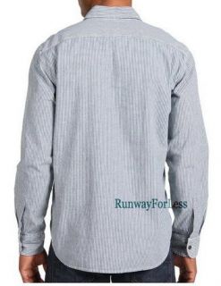 Lucky Brand Blue Rail Yard Chambray WorkWear Shirt XL