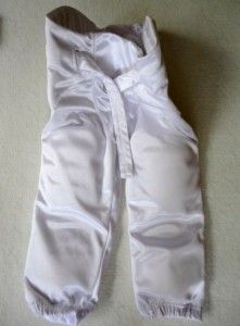 Champro Sports Boys Youth Padded Football Pants Size M White Polyester 
