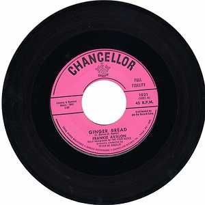 Frankie Avalon Gingerbread Blue Betty 45 Record Chancellor 1021
