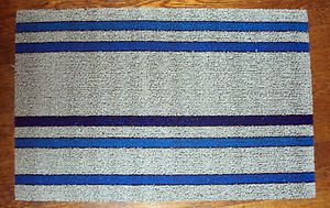 Chilewich electric stripe Royal doormat vinyl shag 18 by 28 indoor out 