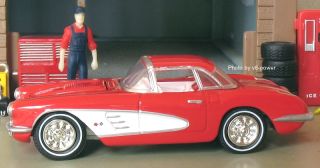 1959 Chevy Corvette Opening Hood w 283 CID V8 1 64 Diecast Indiv D 