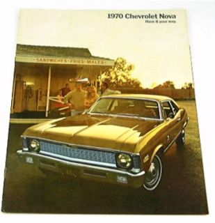 1970 70 Chevrolet Chevy Nova Brochure Coupe Sedan SS