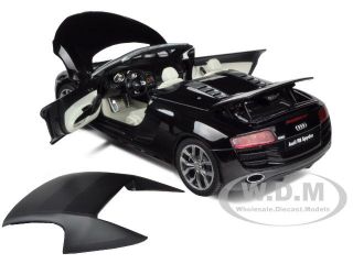 Audi R8 V10 5 2FSI Quattro Spyder Phantom Black 1 18 by Kyosho 09217 