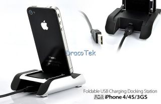 Ipega Foldable USB Charging Charger Dock Station for iPhone 4 4S 3GS 