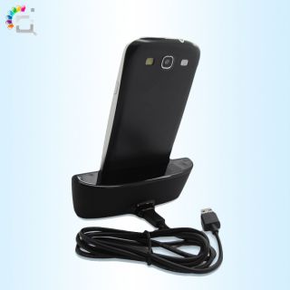 Charging Dock Charger Stand Cradle for Samsung Galaxy S3 SIII i9300 w 