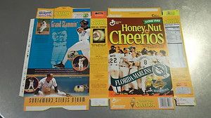 1998 Honey Nut Cheerios Marlins WS Cereal Box Unused