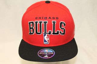 Chicago Bulls NBA Adidas Hat Cap Snapback Official Team Headwear Red 
