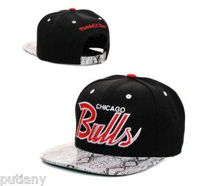    Chicago Bulls snakeskin Snapback Cap Hats Hip Hop adjustable cap