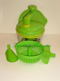 Tupperware Quick Chef Time Saver Pro System Food Processor Green NEW