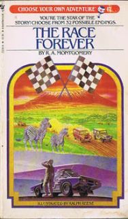 the race forever a choose your own adventure book with 32 possible 