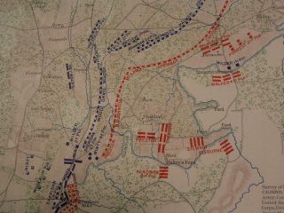 Chickamauga GA Battle Plans 1895 Civil War Litho Map