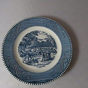 ROYAL CHINA CURRIER IVES HARVEST BREAD BUTTER PLATE 8 PIECE