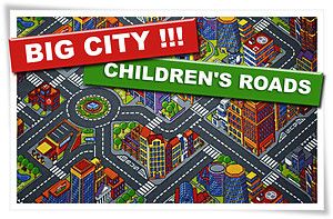 New Childrens Roads Play Mat Rug Any Size Big City 3D Cool