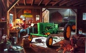 Charles Freitag Restoration John Deere Tractor Print 17 x 11