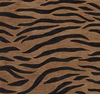   Animal Print Tiger Stripe Area Rug Bronze Black 5x7 5x8 Carpet