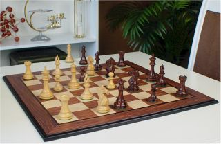  staunton chess set in rosewood boxwood with rosewood molded chess 