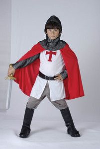 New Boys Knight Medieval Crusader Childrens Kids Fancy Dress Costume 