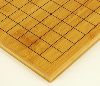 Bamboo Go Game Chinese Chess Board Two Sided Xiangqi Asian Gift 19 