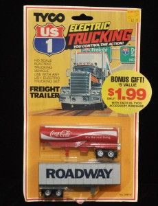 Tyco Electric Trucking Slot Car Freight Trailer Roadway Coca Cola No 