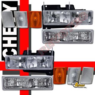 92 93 Chevy Blazer Suburban CK 1500 2500 Headlights Set