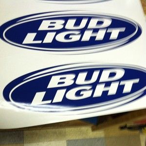 Bud Light Cornhole Board Decals Stickers 22x7 Jager Bud Jack 