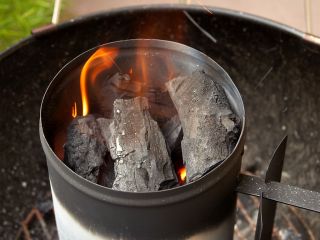 BBQ Charcoal Chimney Starter Lighter 5lb Grill Igniter