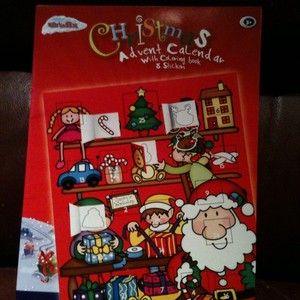 Christmas Advent Calendar With 5 Coloring Pages Lot Of 5 New Kids