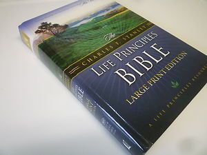    Principles BIBLE LARGE PRINT Charles Stanley Hardcover out of print