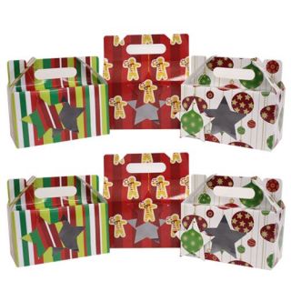 christmas holiday cookie boxes w gift tags foldable