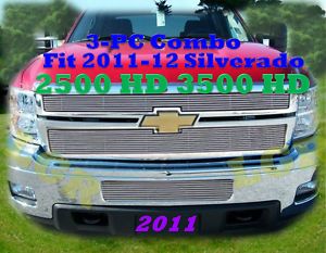 11 12 2011 2012 Chevy Silverado 2500 2500HD 3500HD 3500 Billet Grille 