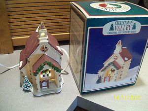 Christmas Valley Original Collectors Series Porcelain Country Church 