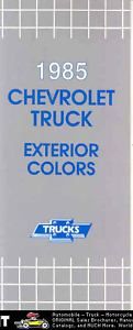 1985 Chevrolet Truck Paint Color Brochure Pickup Blazer