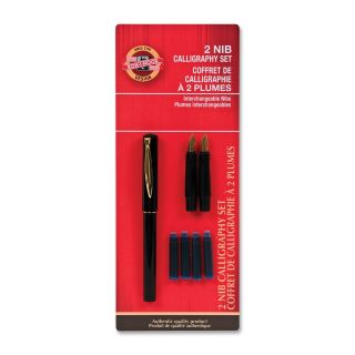 Koh I Noor S802FBC Calligraphy Pen with 3 Nibs and Ink