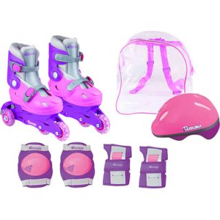 Chicago Pink Skates Girls Training Inline Skate Combo Helmet Knee 