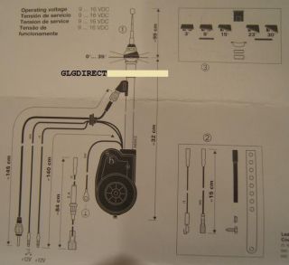 Power Antenna Chrysler Conquest Mitsubishi Starion w Directions 4 Pro 